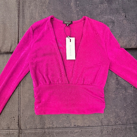 Dynamite Pink long sleeve top - Picture 1 of 1